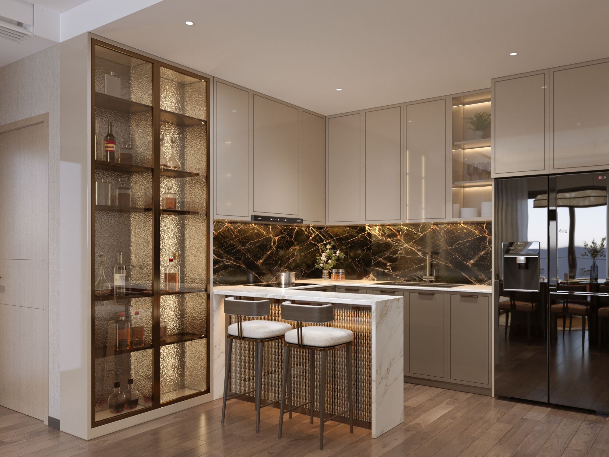 Bán căn hộ 3 phòng ngủ hướng Tây ban công view hồ bơi nội khu tầng cao The Parkland Ocean Park 2